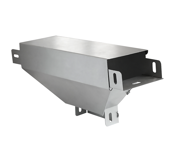 Т ответвитель вертикальный вниз с разворотом 90' STOVNR90*400*100*1,2 ZN