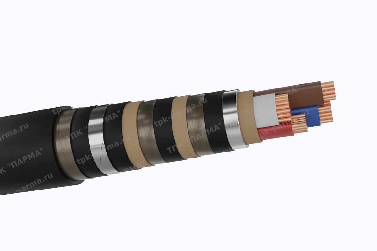 Фотография провода Кабель СБ2лШв 3х16+1х10 - 1кВ