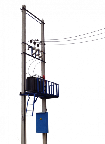 КТПс 100/10/0,4 двухстолбовая В/К (воздух/кабель)